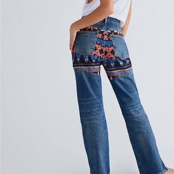 Free People (We The Free) Rocky Mountain Straight Leg Jeans Size 30 NWOT - Picture 2 of 10